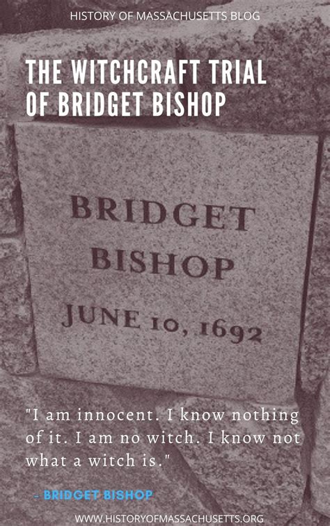 Bridget Bishop's Final Words: Reflections on Witchcraft and Innocence